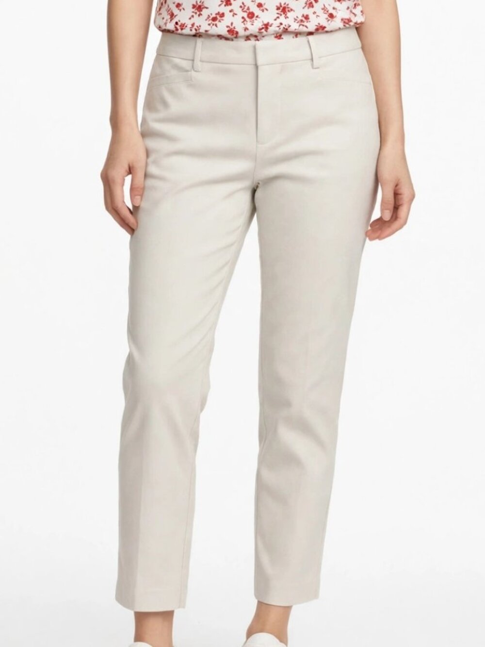 Share Roz & Alii Womens 16 tan Mid Rise Stretch Ankle Pants w/ 26" Inseam